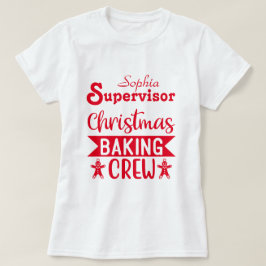 Helgdag Red jul Baking Crew Supervisor T Shirt