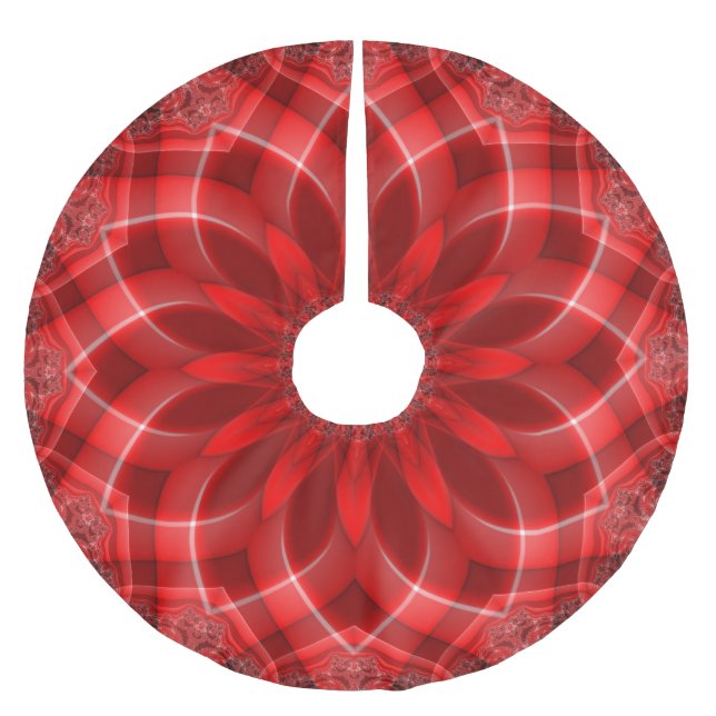 Helgdag Red Julgransmatta Borstad Polyester (Framsidan)