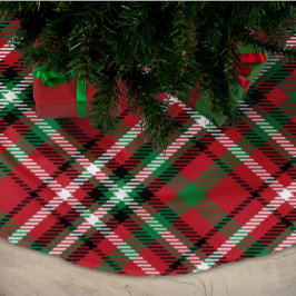 Helgdag Red Play Mönster Julgransmatta Borstad Polyester