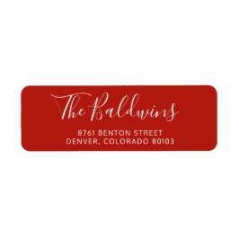 Helgdag Red Script Namn Returadress Returadress Etikett