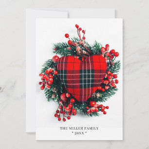 Helgdag Red Tartan Heart Photo