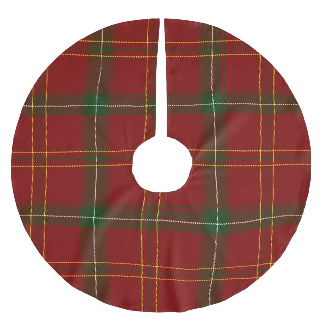 Helgdag Red Tartan jul Play Julgransmatta Borstad Polyester (Framsidan)