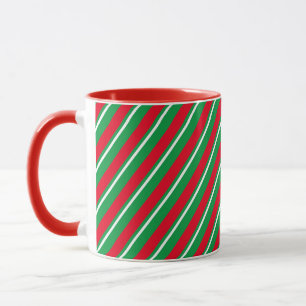 Helgdag Red White Grönt Candy cane Mugg
