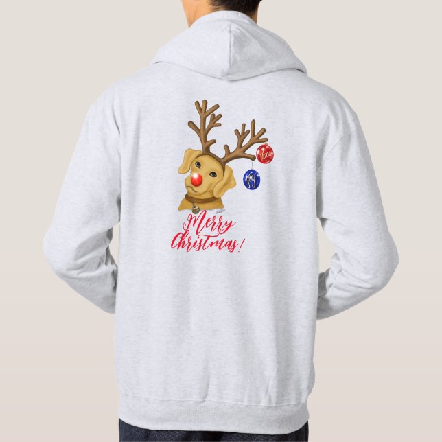 Helgdag Reindeer Fox Red Lab Sweat Shirt Hoodie (Baksida)