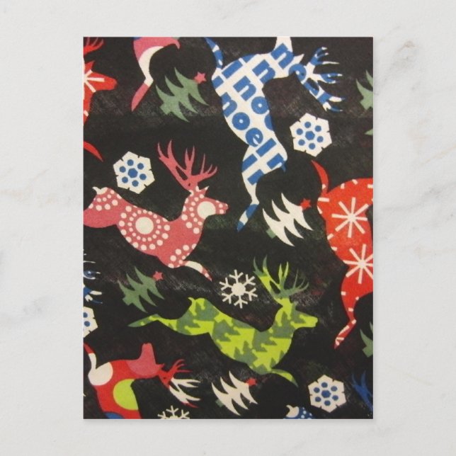 Helgdag Reindeer Helg Vykort (Framsida)