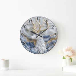 Helgdag Reindeer Magic Visning Stor Klocka