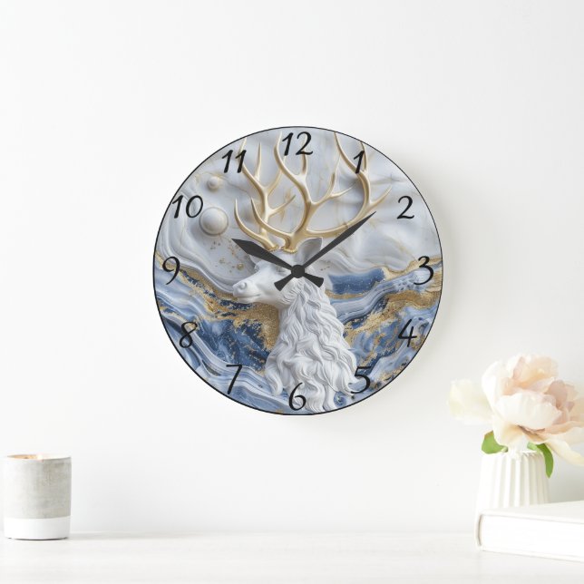Helgdag Reindeer Magic Visning Stor Klocka (Hem)