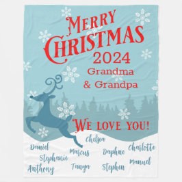 Helgdag Reindeer Personlig Blanket Fleecefilt