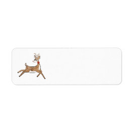 Helgdag Reindeers juletiketter Returadress Etikett