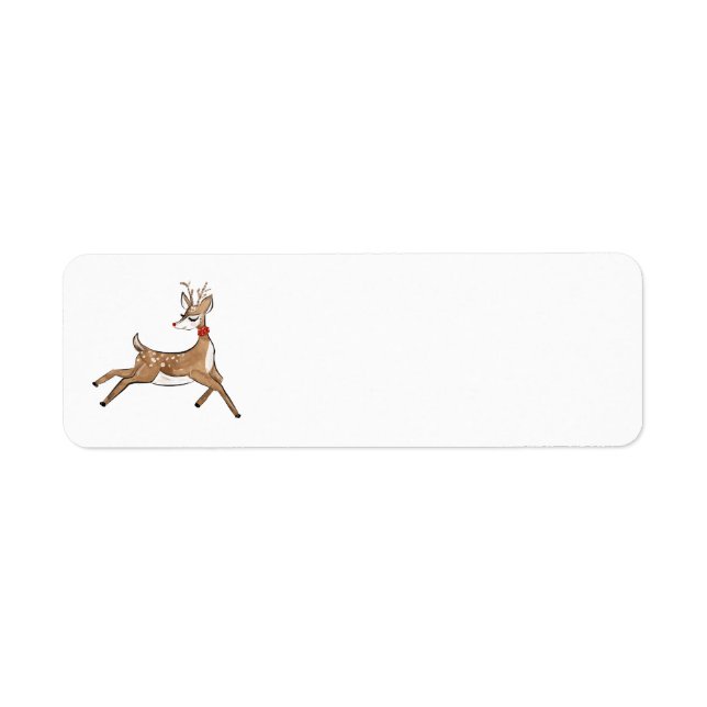 Helgdag Reindeers juletiketter Returadress Etikett (Framsidan)