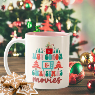 Helgdag Retro Cocoa och jul Movies Två-Tonad Mugg