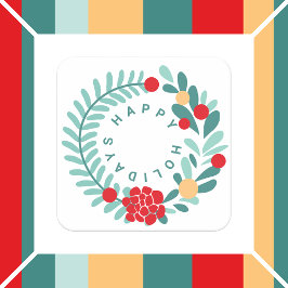 Helgdag Retro Vibe Glad helg Underlägg Papper Kvadrat