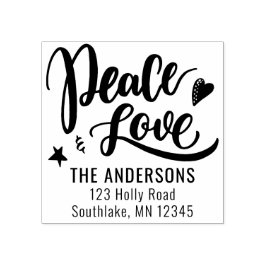 Helgdag Returadress för fredspenseln i Kärlek Stämpel