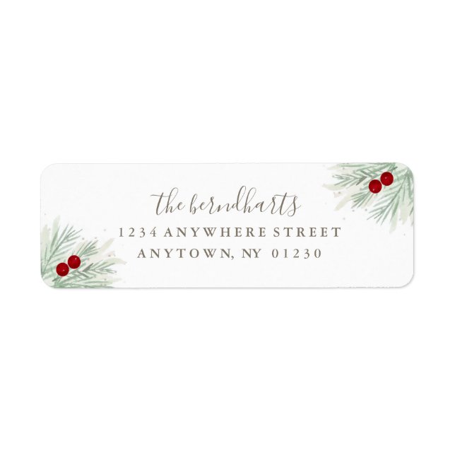 Helgdag returadressetikett *Låt oss vara merry* Returadress Etikett (Framsidan)