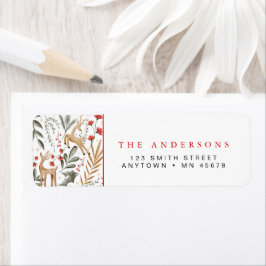 Helgdag Return Address Label jul Scandi Boho Returadress Etikett
