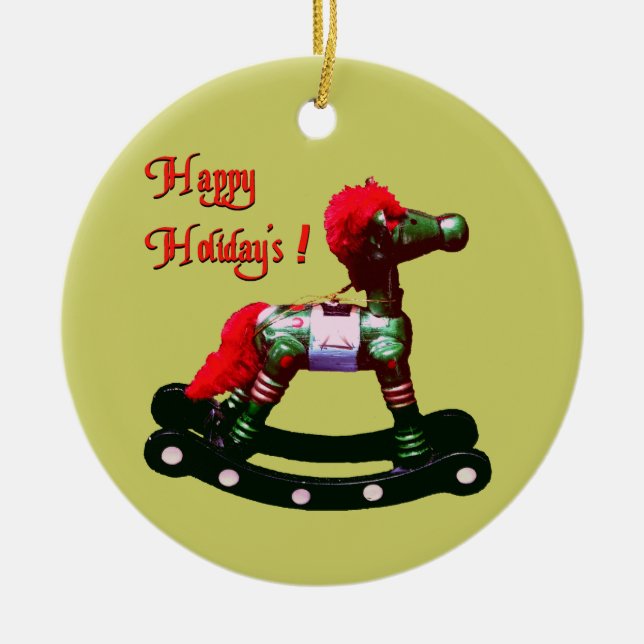 Helgdag Rocking Horse Ornament (Framsidan)