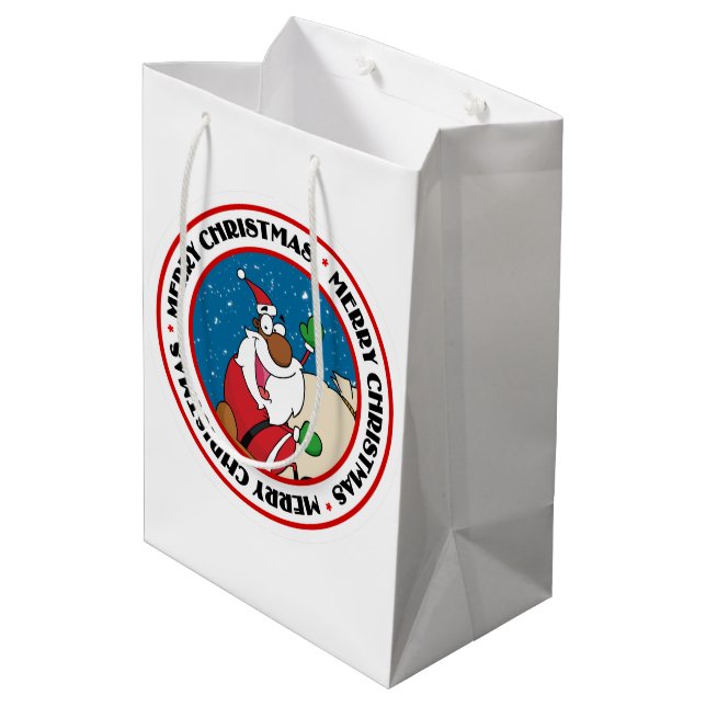 Helgdag Roligt Black Jultomten Riding Sled (Baksidan Vinklad)