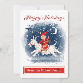 Helgdag-roligt-getkörning i snö hälsning