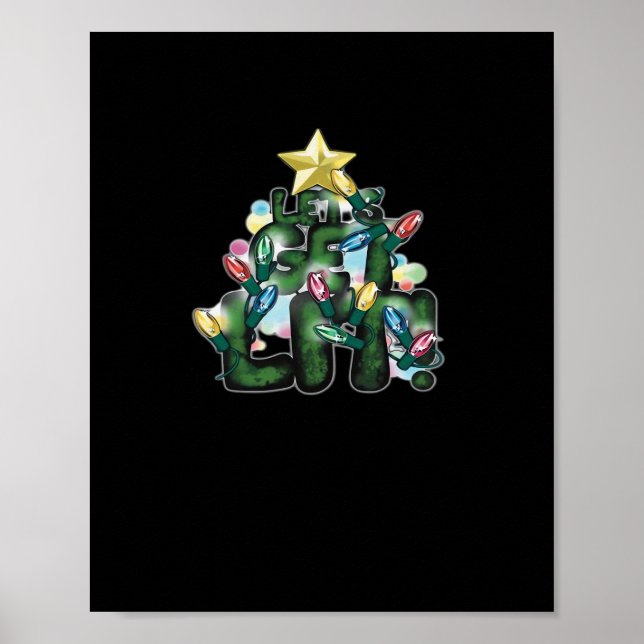 Helgdag Roligt - Låt oss få plats den här julklapp Poster (Framsidan)
