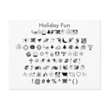 Helgdag Roligt - Zazzle Font Sampler Lakan med Gui