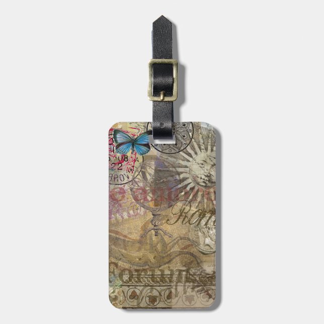 Helgdag Rom Italien Travel Vacation City Bagagebricka (Vertikal Framsida)