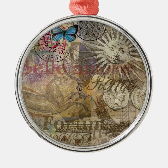 Helgdag Rom Italien Travel Vacation City Julgransprydnad Metall (Framsidan)