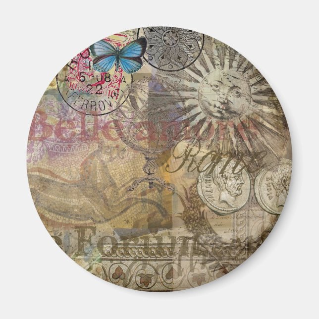 Helgdag Rom Italien Travel Vacation City Magnet (Framsidan)