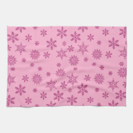 HELGDAG ROSA GLITTER LOOK SNÖFLINGOR KÖKSHANDDUK