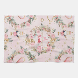 Helgdag Rosa Merry Nutcracker Beaux Anpassningsbar Kökshandduk