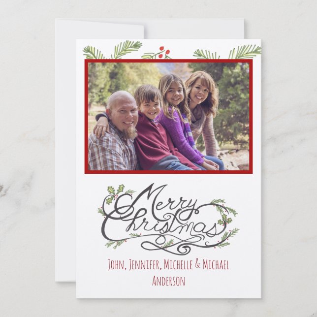 Helgdag Rustic Gräs Photo Julkort (Framsida)