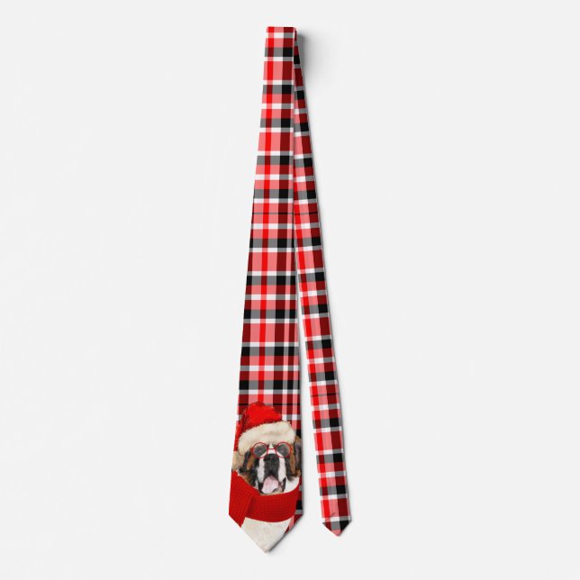 Helgdag Saint Bernard Hund Red Play jul Slips (Framsida)