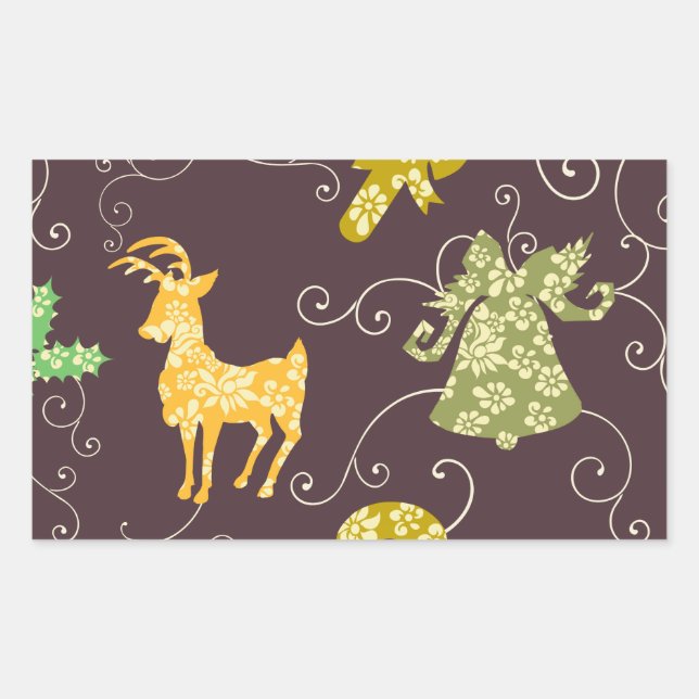 helgdag sak rektangulärt klistermärke (Framsida)