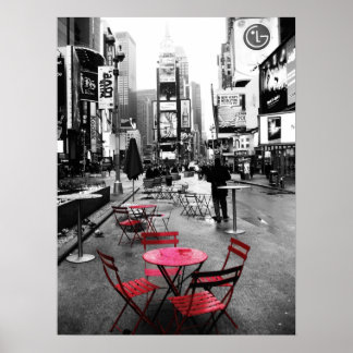HELGDAG SALE! Times Square Black Red 18x24 Poster