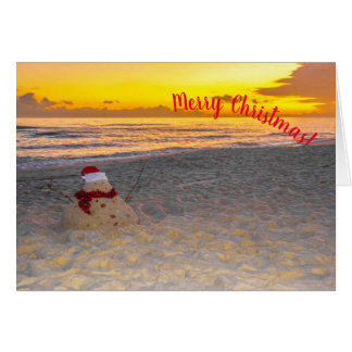 Helgdag Sandman på stranden Hälsningskort