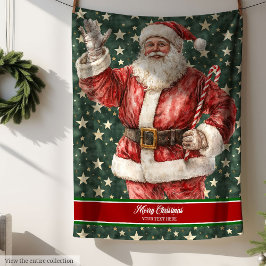 Helgdag Santa Blanket i Red och White Stil Fleecefilt