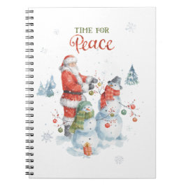 Helgdag Santa God Watercolor Anteckningsbok