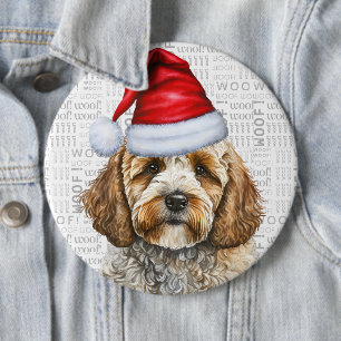 Helgdag Santa Hund jul Cockapoo Knapp