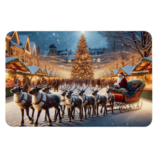 Helgdag Santa Magnet (Horisontell)