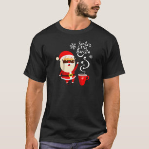 Helgdag SANTA S LITTLE BARISTA Jultomten Cof T Shirt
