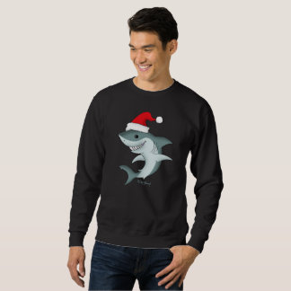 Helgdag Santa Shark jul T-Shirt Lång Ärmad Tröja