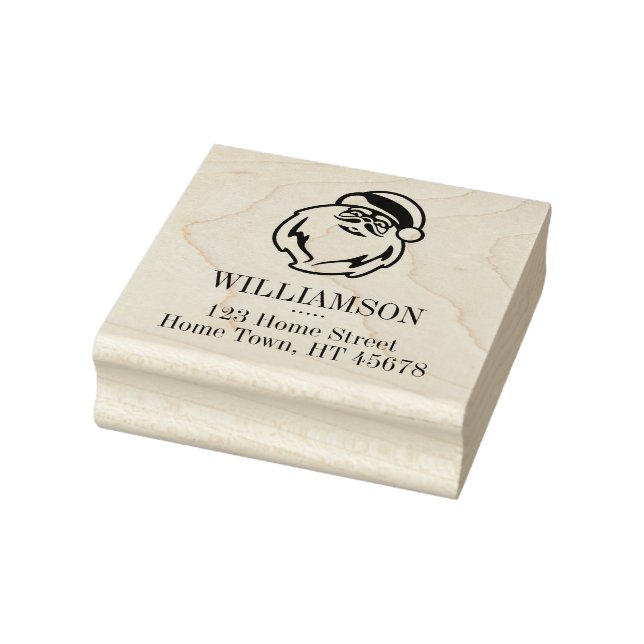 Helgdag Santa Square-Returadressen Stämpel (Stämpel)