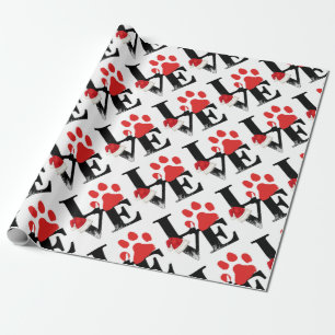 Helgdag Santapaws - tasstryck i julKÄRLEK Presentpapper
