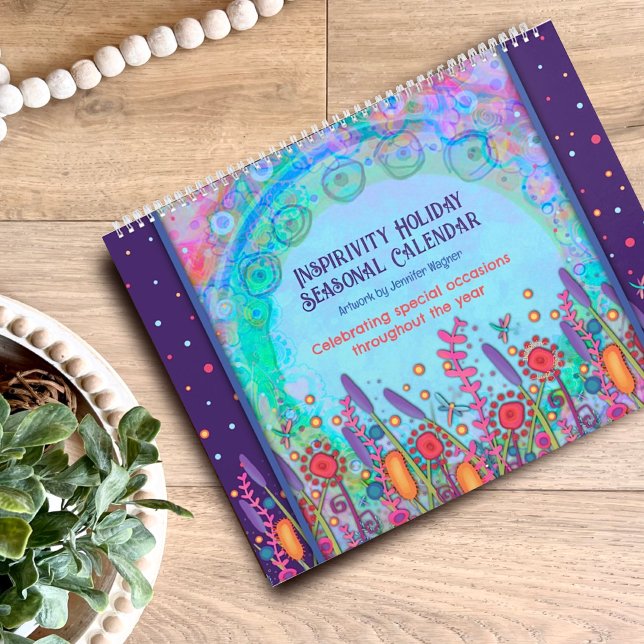 Helgdag Säsong Söt 2024 Upphovsrätt Tillfälle Kalender (Seasonal Inspirivity calendar )