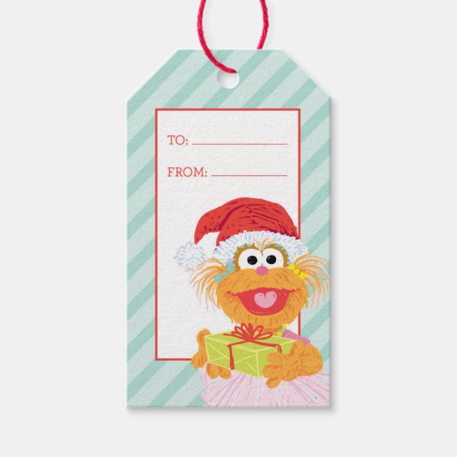 Helgdag Scribble Zoe Presentetikett (Framsidan)