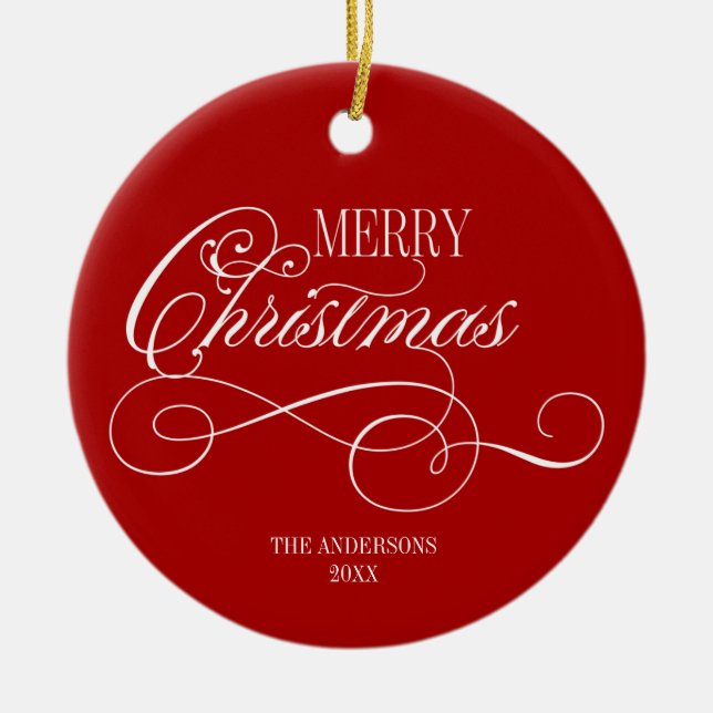 Helgdag Script God jul Julgransprydnad Keramik (Framsidan)