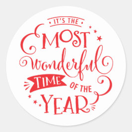 HELGDAG SEAL den mest underbara tiden på året Runt Klistermärke