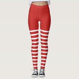 Helgdag Sexy Elf Leggings Candy cane jul