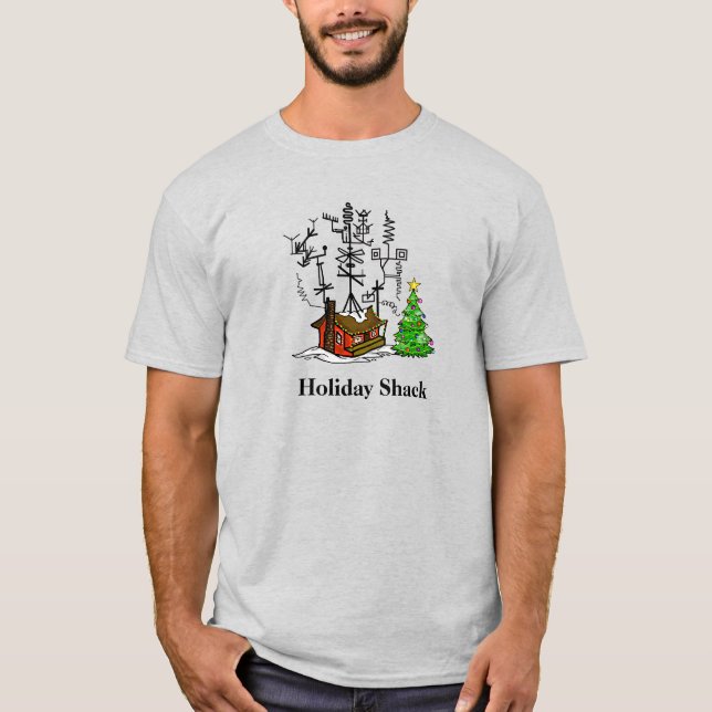 Helgdag Shack Ham Radio jul T-Shirt (Framsida)