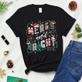 Helgdag Shirt-Julafton Party Shirt - Merry och Bri T