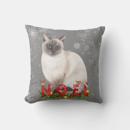 Helgdag Siamese Cat Watercolor Kudde